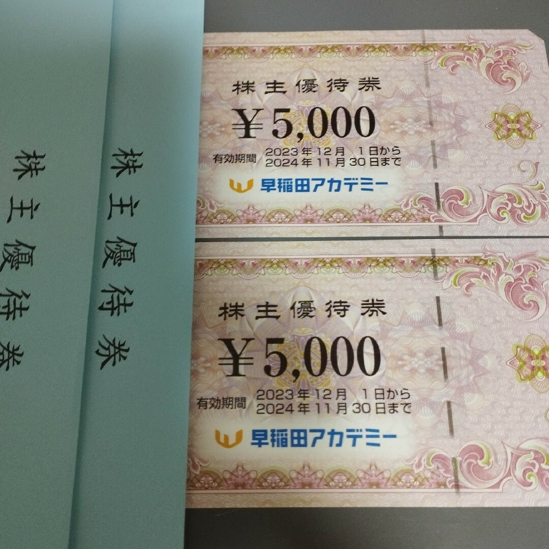 早稲田アカデミー 株主優待 10,000円分 チケットの優待券/割引券(その他)の商品写真