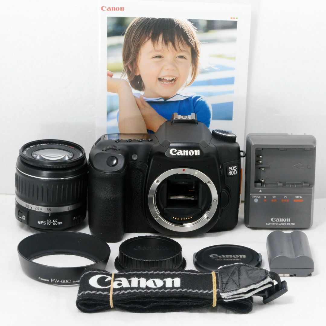 Canon(キヤノン)の★ショット数8240★Canon キャノン EOS 40D 18-55mm スマホ/家電/カメラのカメラ(デジタル一眼)の商品写真