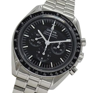 オメガ(OMEGA)のオメガ OMEGA スピードマスター 310.30.42.50.01.001 時計 メンズ ブランド ムーンウォッチ プロフェッショナ﻿ル マスター クロノメーター 手巻き ステンレス SS シルバー ブラック 磨き済み 【中古】(腕時計(アナログ))