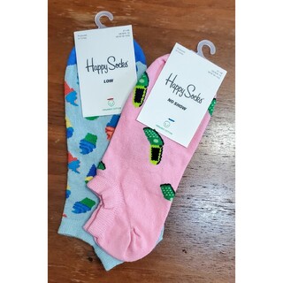 Happy Socks - ハッピーソックス　新品　メンズ　スニーカーソックス(ソフトクリーム/モバイル)