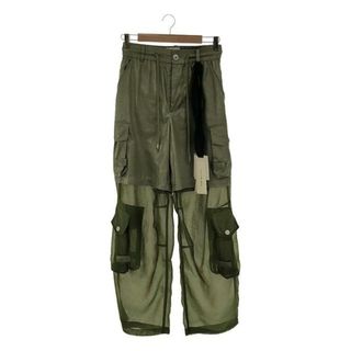 【美品】  FenG CHen WANG / フェンチェンワン | DETACHABLE POCKET PANTS / シアードッキング ドローストリング パンツ | XS | Green | メンズ(その他)