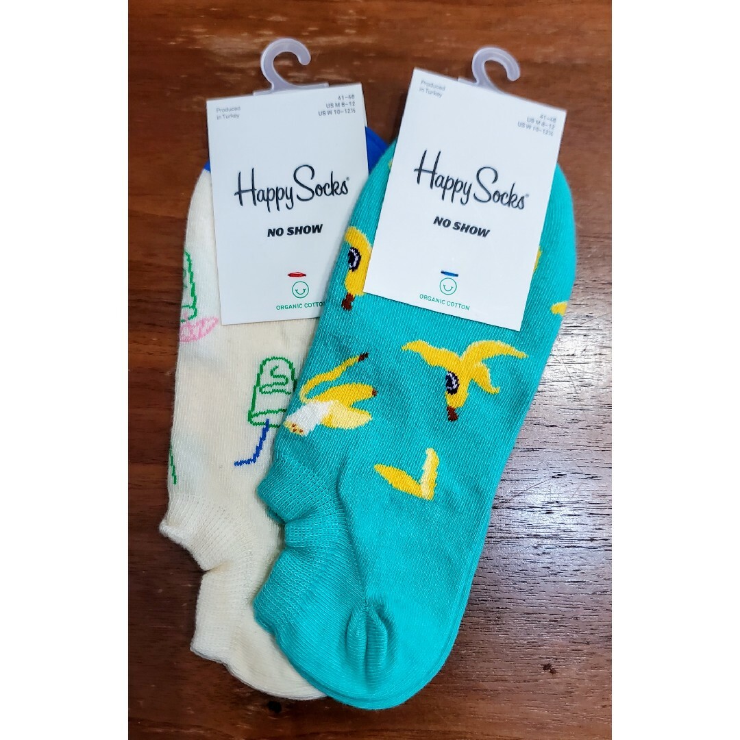 Happy Socks(ハッピーソックス)のハッピーソックス　新品　メンズ　スニーカーソックス(ドリンク/バナナ) メンズのレッグウェア(ソックス)の商品写真