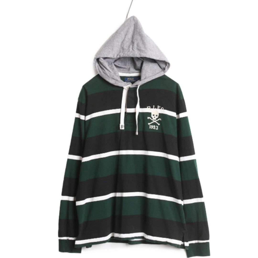 Ralph Lauren - ポロ ラルフローレン フード付き ボーダー 長袖 T Ralph Lauren - ポロ ラルフローレン フード付き ボーダー 長袖 T