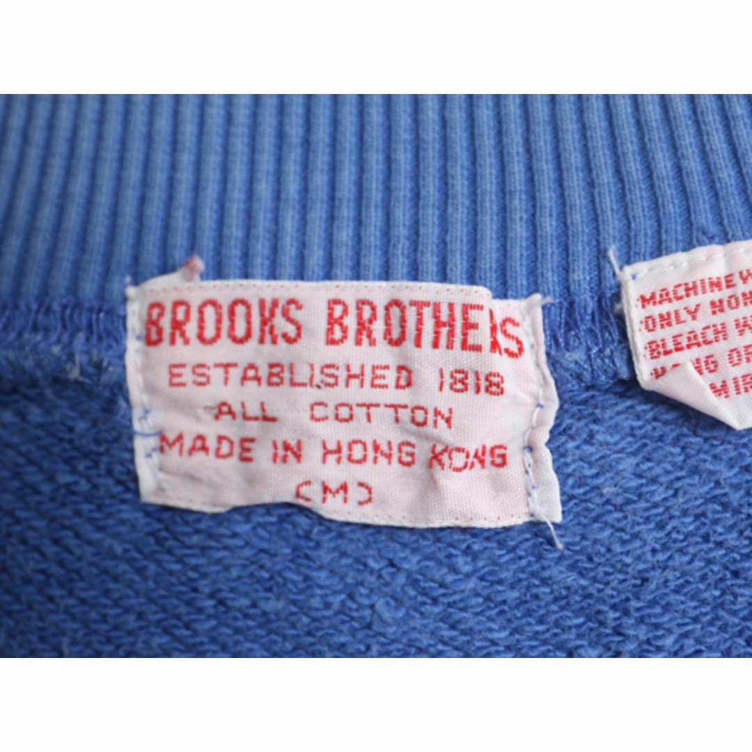 Brooks Brothers(ブルックスブラザース)の80s ブルックスブラザーズ 2トーン スウェット メンズ M / 古着 80年代 ヴィンテージ ワンポイント トレーナー 裏起毛 前V Brooks Brothers メンズのトップス(スウェット)の商品写真