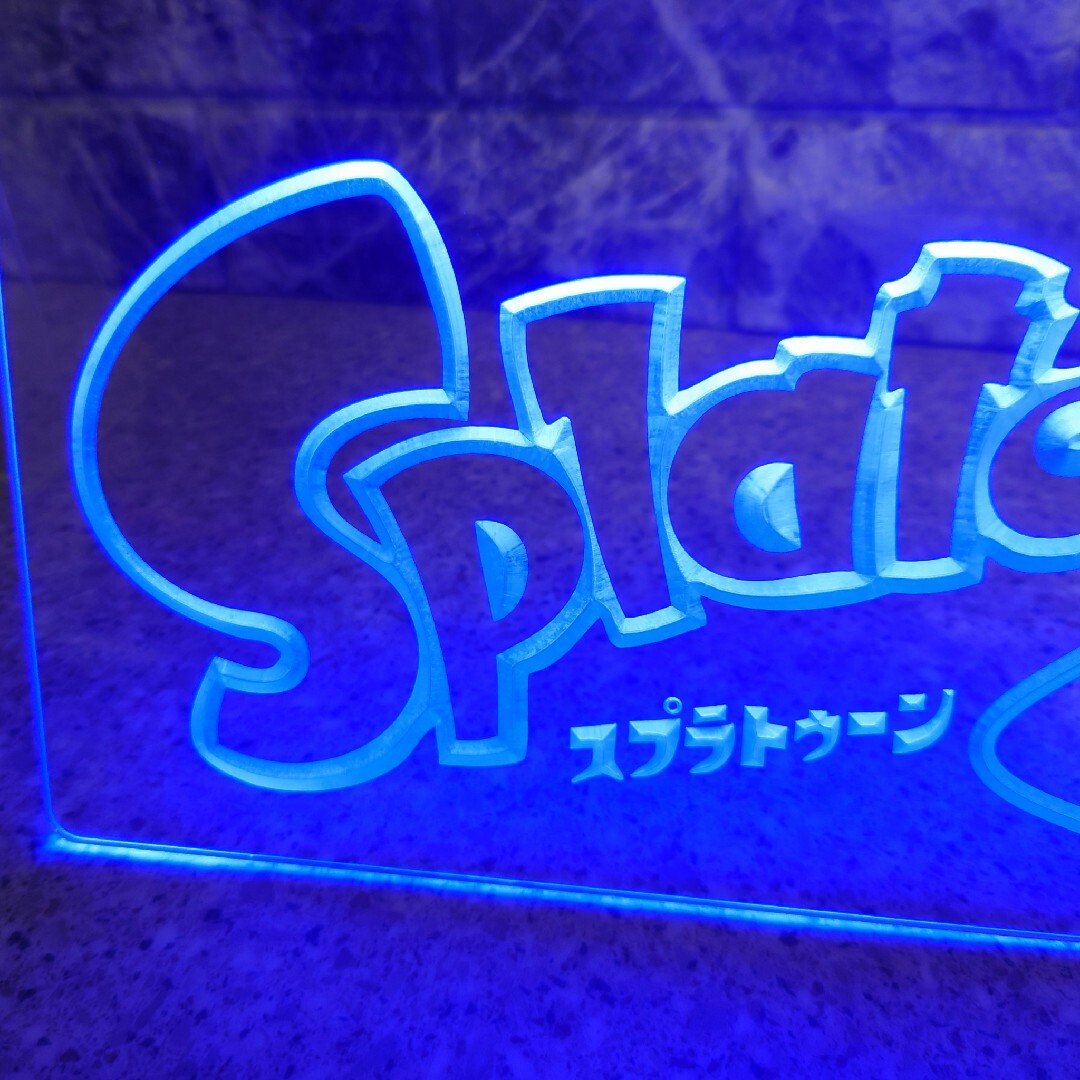 No.NE54 スプラトゥーン LED ネオン 看板 インテリア BAR ガレー インテリア/住まい/日用品のライト/照明/LED(その他)の商品写真