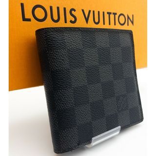 LOUIS VUITTON - ルイヴィトン【最高級美品】ダミエグラフィットポルトフォイユマルコ２つ折り財布