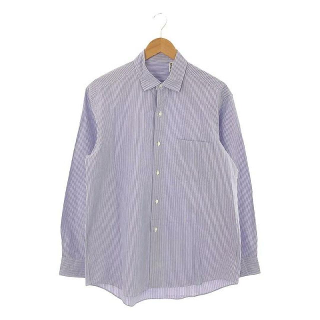 KAPTAIN SUNSHINE(キャプテンサンシャイン)のKaptain Sunshine / キャプテンサンシャイン | 2023AW | Cotton Semi Spread Collar Shirt ストライプ コットン セミスプレッドカラーシャツ | 38 | パープルストライプ | メンズ メンズのトップス(Tシャツ/カットソー(七分/長袖))の商品写真