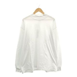 グラフペーパー(Graphpaper)のGraphpaper / グラフペーパー | 2021AW | L/S Mock Neck Tee ロングスリーブモックネックTシャツ | F | ホワイト | メンズ(Tシャツ/カットソー(七分/長袖))