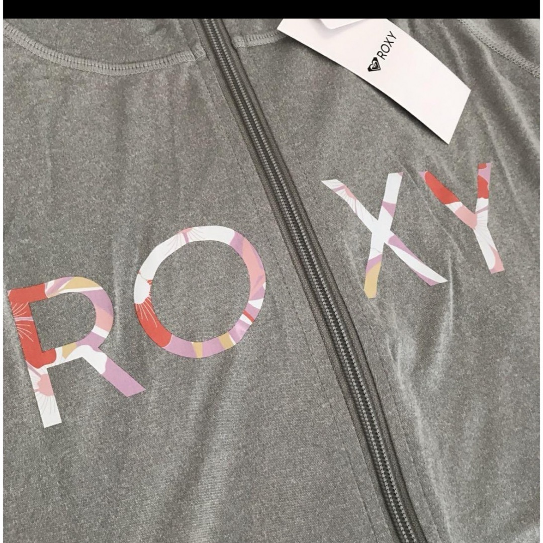 billabong(ビラボン)の新品　roxy パーカー　ラッシュガード　長袖　L グレー　大人気 レディースの水着/浴衣(水着)の商品写真