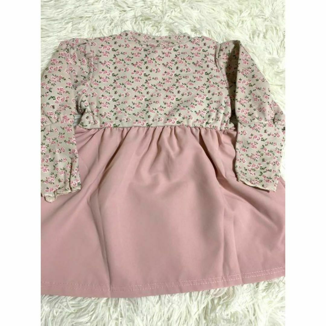 子供服　女の子　ワンピース　90サイズ　可愛い　長袖　リボン キッズ/ベビー/マタニティのキッズ服女の子用(90cm~)(ワンピース)の商品写真