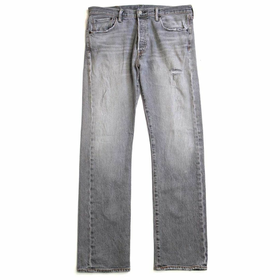 Levi's(リーバイス)のメキシコ製 Levi'sリーバイス 501 ストレッチ ダメージ 先染め グレー デニムパンツ フェード w33 L32★SDP2597 ジーンズ ストレート メンズのパンツ(デニム/ジーンズ)の商品写真