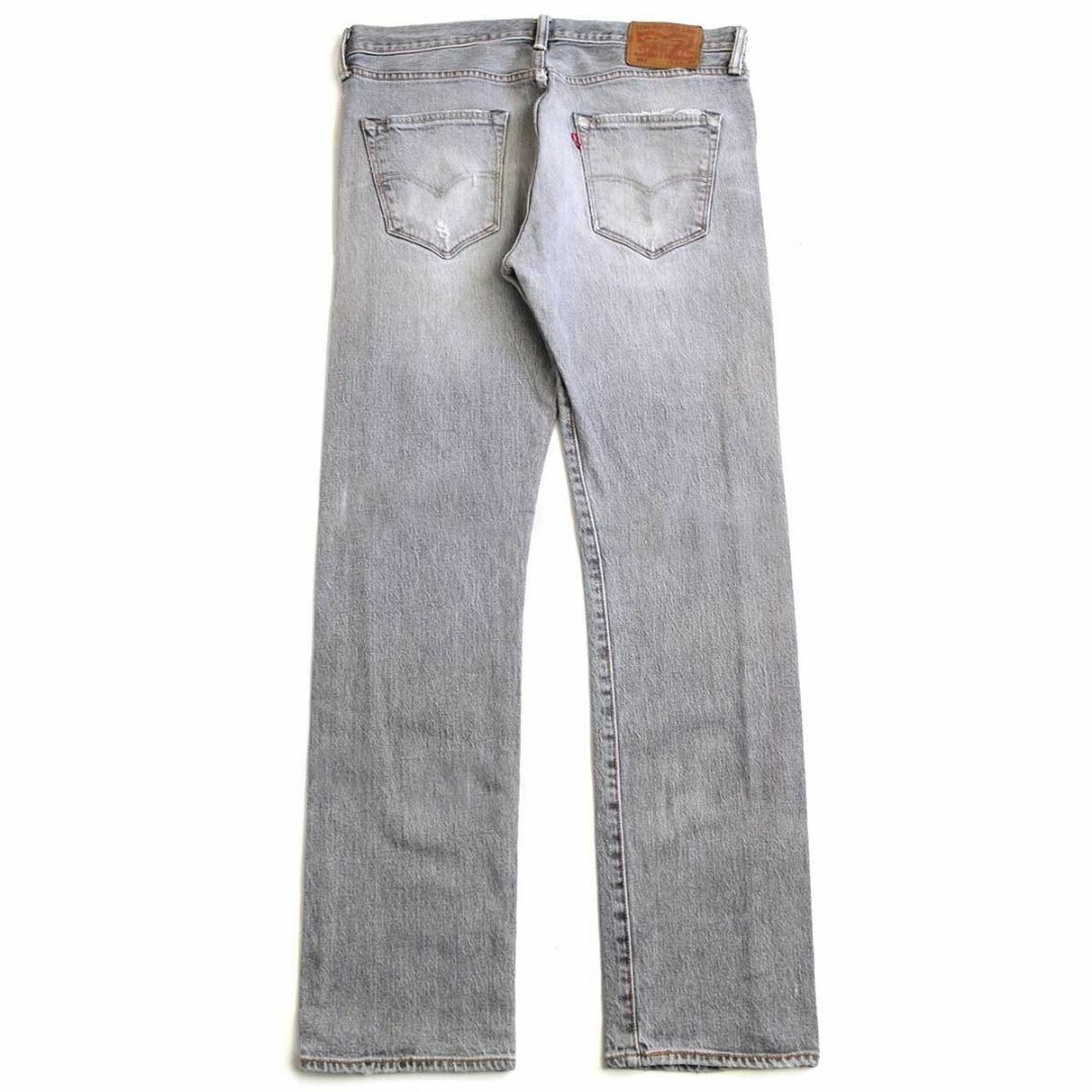 Levi's(リーバイス)のメキシコ製 Levi'sリーバイス 501 ストレッチ ダメージ 先染め グレー デニムパンツ フェード w33 L32★SDP2597 ジーンズ ストレート メンズのパンツ(デニム/ジーンズ)の商品写真