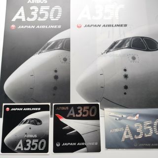 JAL(日本航空) - ♦大迫力 ■JAL AIRBUS A350 クリアファイル ステッカー付箋セット