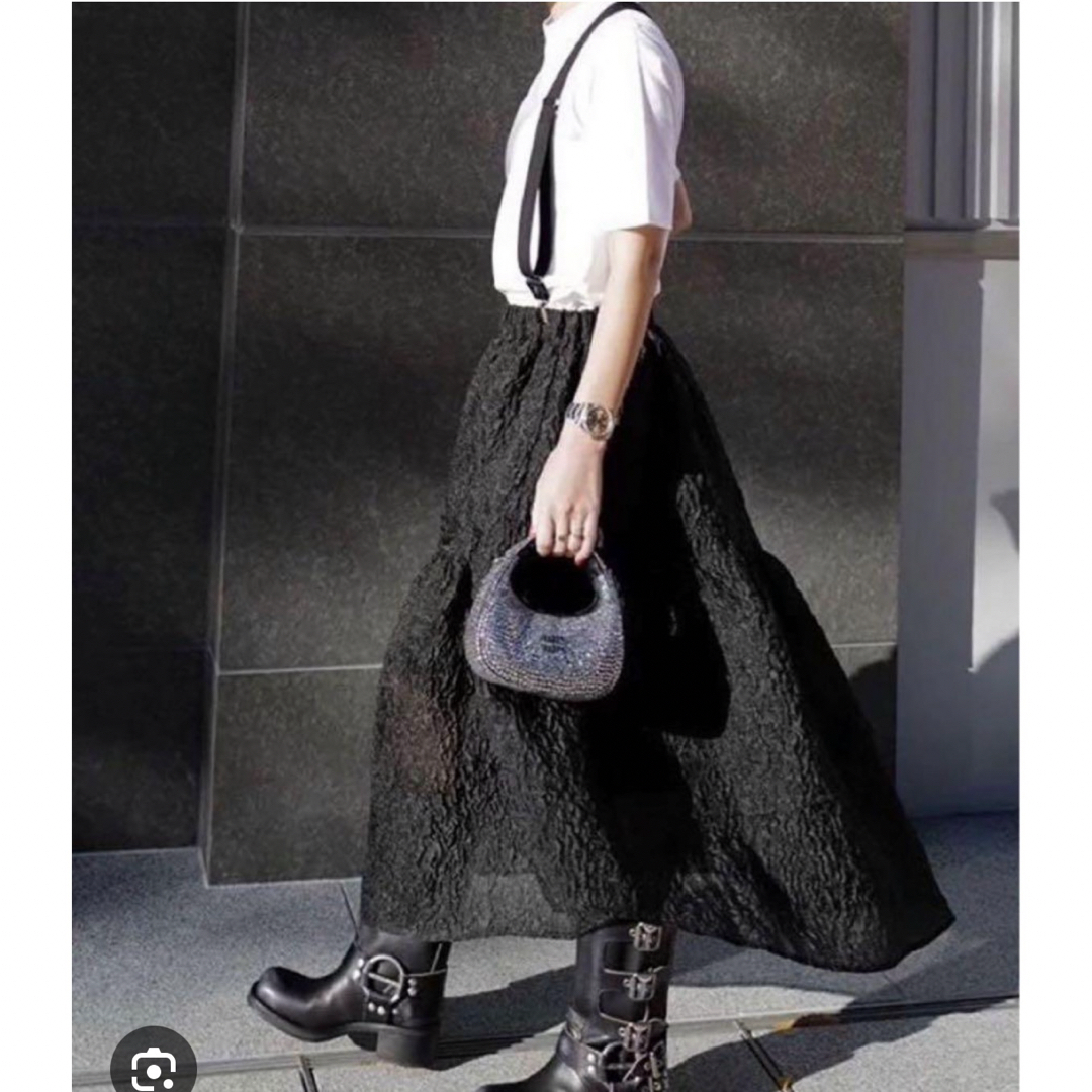 【新品】マチャット　シアージャガードスカート　ブラック レディースのスカート(ロングスカート)の商品写真