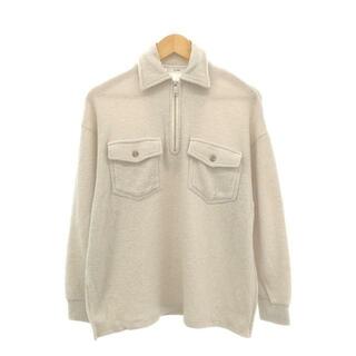 クラネ(CLANE)のCLANE / クラネ | WOOL RING JERSEY HALF ZIP TOPS ウールリング ジャージー ハーフジップトップス | 1 | アイボリー | レディース(シャツ/ブラウス(長袖/七分))