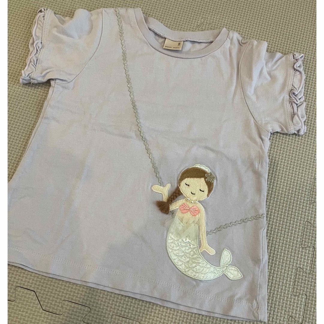 petit main(プティマイン)のプティマイン　100 ラベンダー　パープル　マーメイド　Tシャツ　半袖　夏服 キッズ/ベビー/マタニティのキッズ服女の子用(90cm~)(Tシャツ/カットソー)の商品写真