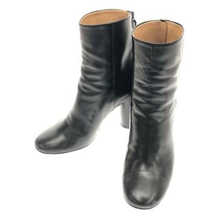 ISABEL MARANT / イザベルマラン | ICONIC LEATHER BOOTS レザー バックジップ チャンキーヒール ショートブーツ | 37 | ブラック | レディース