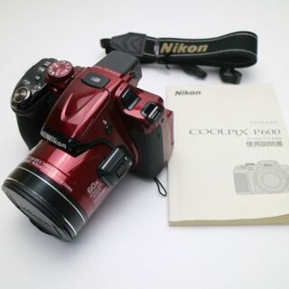 ニコン(Nikon)の超美品 COOLPIX P600 レッド  M888(コンパクトデジタルカメラ)