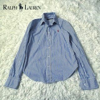 ラルフローレン(Ralph Lauren)のラルフローレン　サックスブルー　ストライプ　シャツ　11 大きめ(シャツ/ブラウス(長袖/七分))