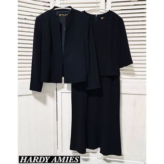 ハーディエイミス(HARDY AMIES)の極美品 HARDY AMIES ハーディエイミス ブラックフォーマル 9号(礼服/喪服)