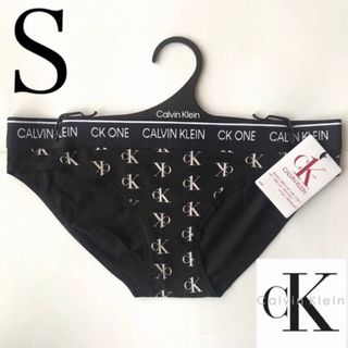 カルバンクライン(Calvin Klein)のCKレア 新品 下着 USA カルバンクライン ビキニショーツ 黒ck 柄 S(ショーツ)