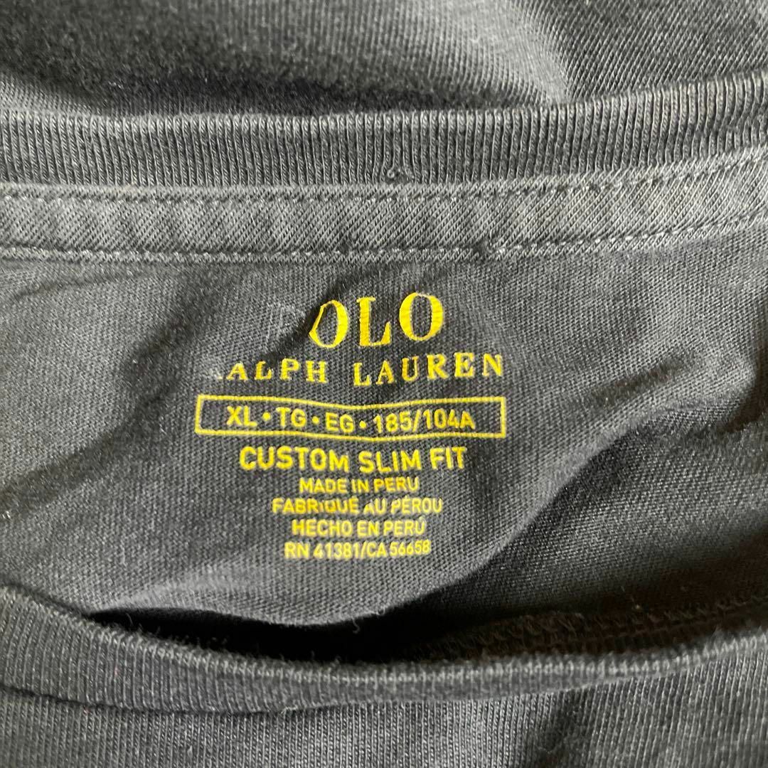 Ralph Lauren(ラルフローレン)のラルフローレン　オーバーサイズＸＬ　黒ブラック　半袖Ｔシャツ　デカロゴメンズ古着 メンズのトップス(Tシャツ/カットソー(半袖/袖なし))の商品写真