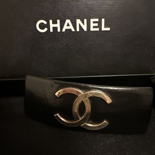 シャネル(CHANEL)のCHANEL シャネル バレッタ ココマーク レザー(バレッタ/ヘアクリップ)