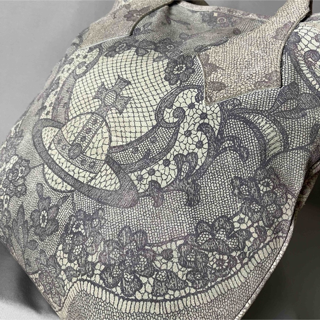 Vivienne Westwood(ヴィヴィアンウエストウッド)のヴィヴィアンウエストウッド レアデザイン ビッグオーブ スエード トートバッグ メンズのバッグ(トートバッグ)の商品写真