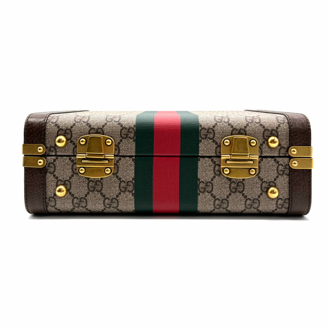 Gucci(グッチ)のグッチ GUCCI 斜め掛けショルダーバッグ GUCCI SAVOY ビューティーケース GGスプリームキャンバス ブラウン系 レディース 633587 送料無料【中古】 z0160 レディースのバッグ(ショルダーバッグ)の商品写真