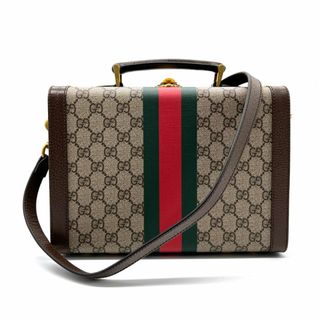 グッチ(Gucci)のグッチ GUCCI 斜め掛けショルダーバッグ GUCCI SAVOY ビューティーケース GGスプリームキャンバス ブラウン系 レディース 633587 送料無料【中古】 z0160(ショルダーバッグ)