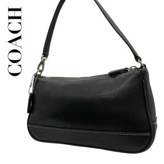 コーチ(COACH)のCOACH コーチ　s84 レザー　7785 ミニ　ハンドバッグ　ポーチ　黒(ハンドバッグ)