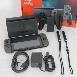 ニンテンドースイッチ(Nintendo Switch)の【美品】Nintendo Switch HAD-S-KAAAA バッテリー強化版 グレー ニンテンドースイッチ HAD-S-JXE-C3 本体(家庭用ゲーム機本体)