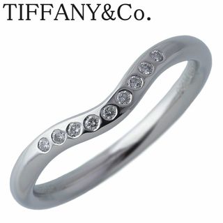 ティファニー(Tiffany & Co.)のティファニー ダイヤ リング カーブド 9PD 10号～10.5号 幅2.2mm PT950 新品仕上げ済 TIFFANY【17023】(リング(指輪))