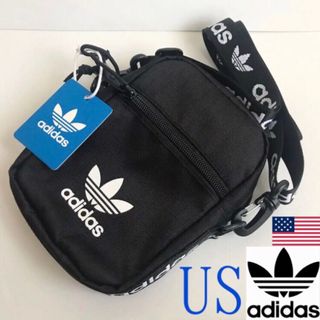 adidas - レア【新品】アディダス トレフォイル USA ショルダー 黒 バッグ