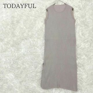 トゥデイフル(TODAYFUL)のTODAYFUL トゥデイフル リブニットロングワンピース(ロングワンピース/マキシワンピース)