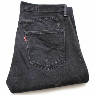 リーバイス(Levi's)のLevi'sリーバイス 501 ペンキ飛び ブラック デニムパンツ w34 L32★SDP2600 ジーンズ ストレート(デニム/ジーンズ)