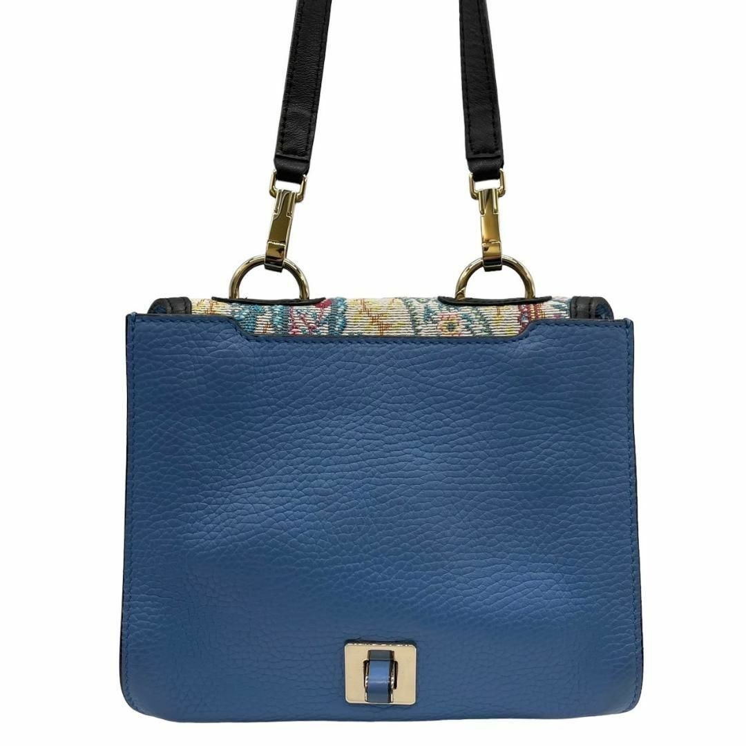 Furla(フルラ)の希少　極美品　FURLA フルラ　スクープ　ショルダーバッグ　ブルー　s84 レディースのバッグ(ショルダーバッグ)の商品写真