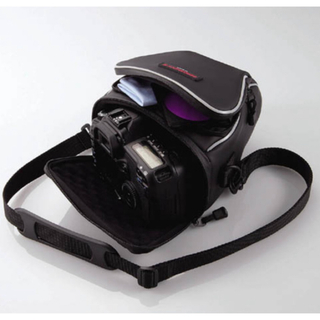 エレコム(ELECOM)の衝撃吸収性能 に優れた 低反発 素材使用　一眼レフカメラ用ケース　黒　新品未使用(ケース/バッグ)