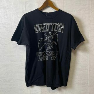 ミュージックティー(MUSIC TEE)のバンドＴシャツ　レッドツェッペリン　サイズＬ　黒ブラック　半袖Ｔシャツメンズ古着(Tシャツ/カットソー(半袖/袖なし))