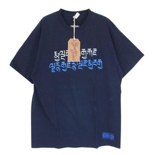 テンダーロイン(TENDERLOIN)のTENDERLOIN テンダーロイン TEE 2C バック ボルネオスカル プリント 半袖 Ｔシャツ ネイビー系 L【中古】(シャツ)