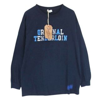 テンダーロイン(TENDERLOIN)のTENDERLOIN テンダーロイン LONG SLEEVE TEE 2A  バック ボルネオスカル プリント 長袖 Tシャツ ネイビー系 L【中古】(シャツ)