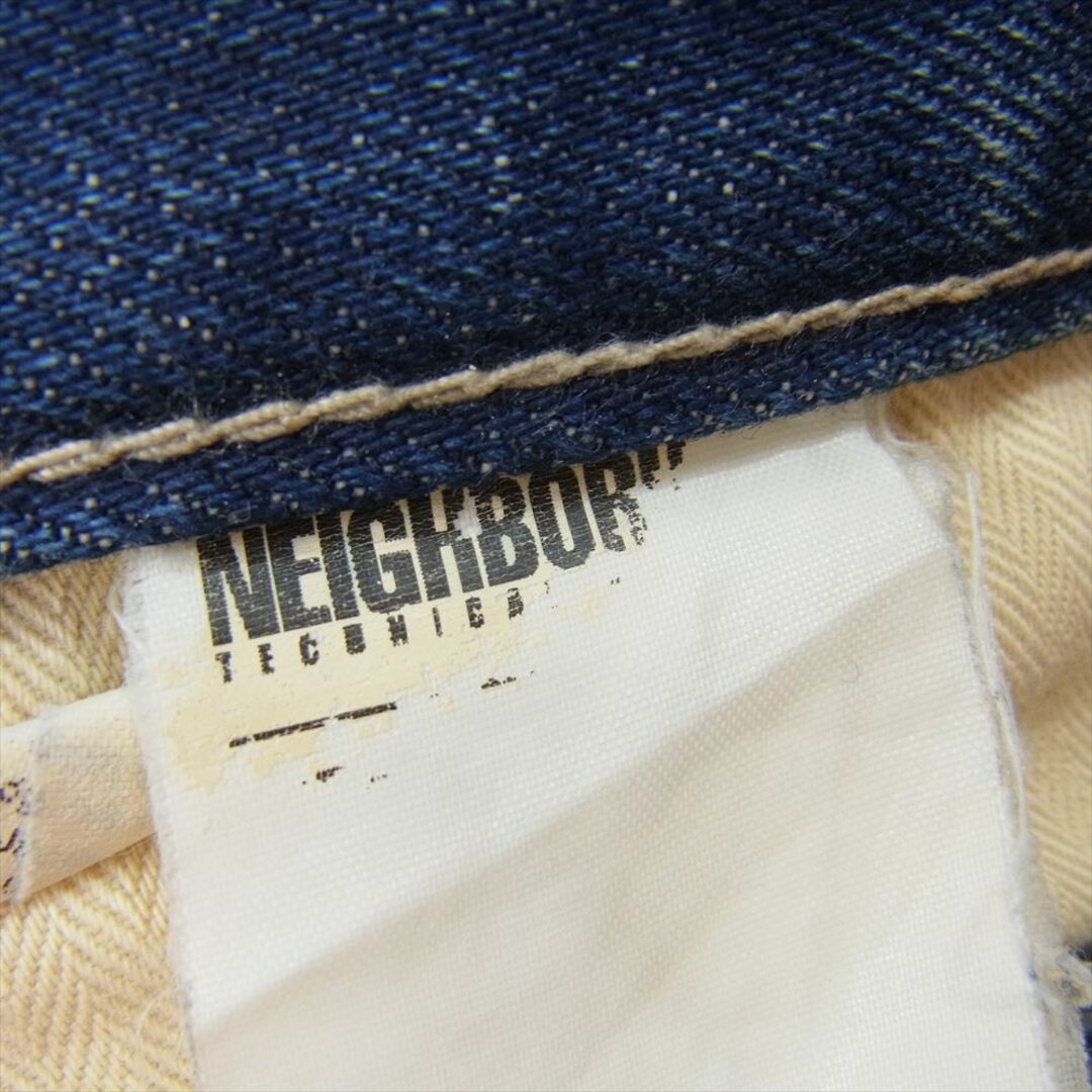 NEIGHBORHOOD(ネイバーフッド)のNEIGHBORHOOD ネイバーフッド 07EX 003-F-28S Scab Savage LEVEL4 MEDIUM STRAIGHT サベージ ミディアムストレート セルビッジ ダメージ加工 デニム パンツ スモール インディゴブルー系 S【中古】 メンズのパンツ(その他)の商品写真