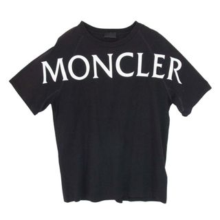 モンクレール(MONCLER)のMONCLER モンクレール G10918C7C510 MAGLIA T-SHIRT ビッグロゴ プリント 半袖 Tシャツ  ブラック系 L【中古】(シャツ)