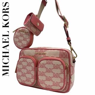 マイケルコース(Michael Kors)の未使用級　マイケルコース　ジェットセット　総柄 ピンク　ショルダーバッグ　s84(ショルダーバッグ)