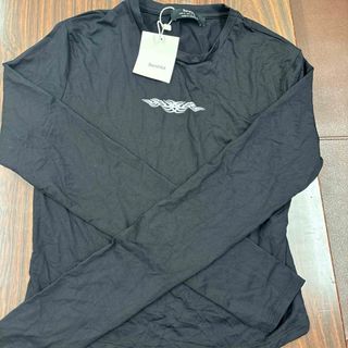 ベルシュカ(Bershka)の新品　ベルシュカ  ブラック　カットソー(Tシャツ(長袖/七分))