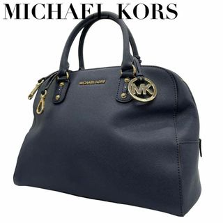 Michael Kors - 美品　マイケルコース　2way ハンドバッグ　s84 ネイビー ショルダーバッグ