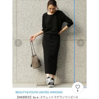 ビューティアンドユースユナイテッドアローズ(BEAUTY&YOUTH UNITED ARROWS)のBEAUTY&YOUTH UNITED ARROWSスウェットラグランワンピース(ロングワンピース/マキシワンピース)