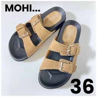 MOHI - 【MOHI...】スタッズベルトサンダル ベージュ 36