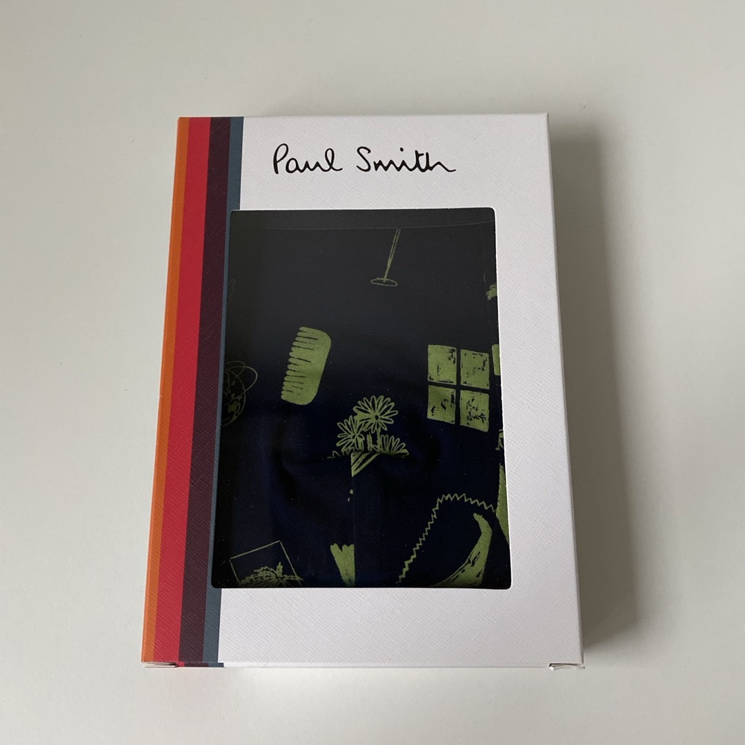 Paul Smith(ポールスミス)のポールスミス ローライズボクサー メンズM ブラック グリーン グラフィカル メンズのアンダーウェア(ボクサーパンツ)の商品写真