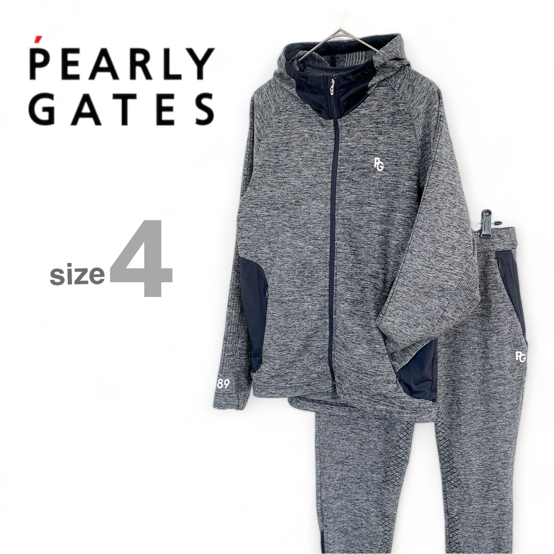 PEARLY GATES(パーリーゲイツ)のPEARLYGATES パーリーゲイツ　ゴルフウェア　セットアップ　グレー　4 スポーツ/アウトドアのゴルフ(ウエア)の商品写真